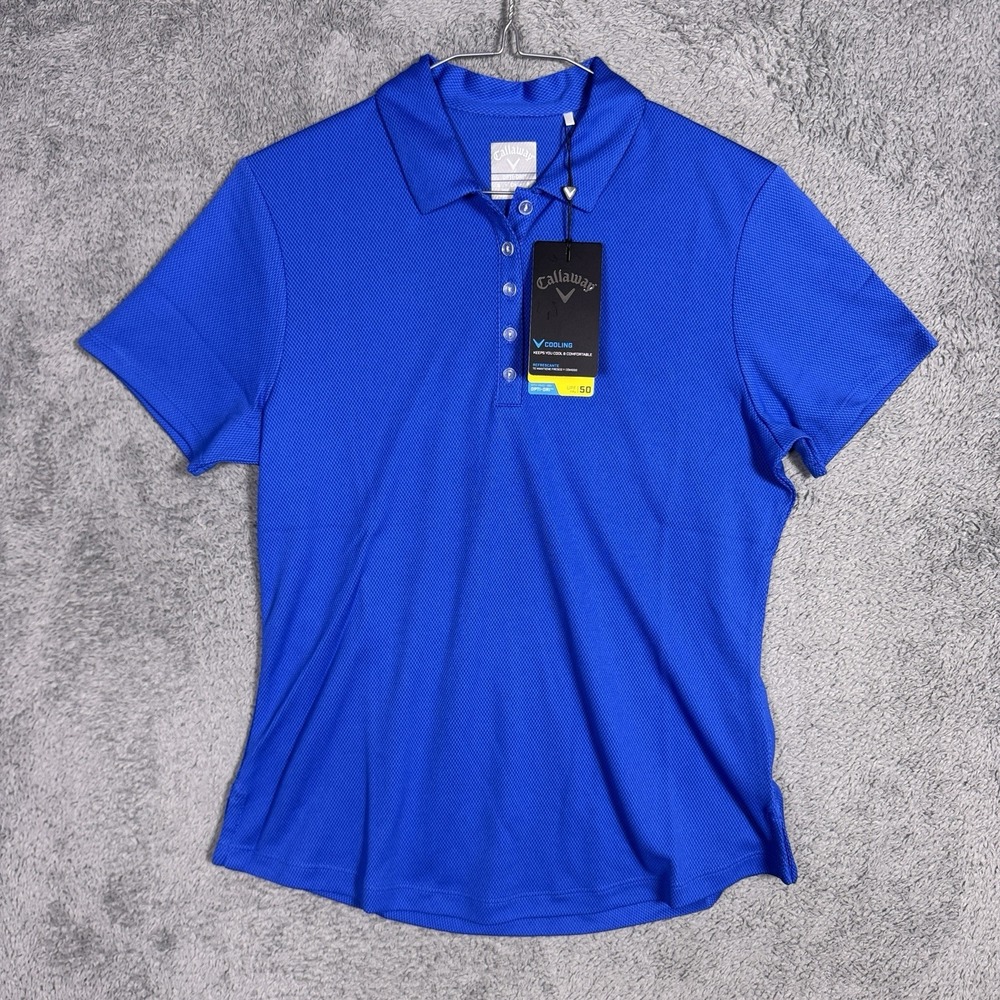Callaway Opti Dri Polo Golf Shirt Women Small New w/ Tags UPF 50+ Sun Protection